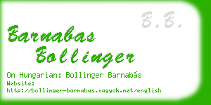 barnabas bollinger business card